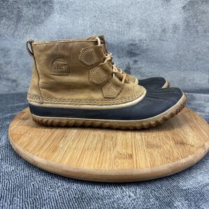 Sorel Out N About Boots Womens Size 8 Brown Black Waterproof Leather NL2133-286
